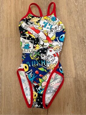 Arena Graphic One-Piece Swimsuit 130cm